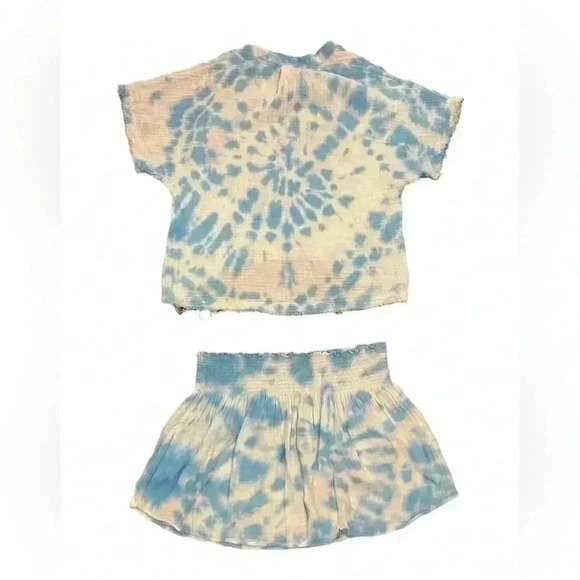 STARK X Matching Tie Dye Set. Women's Tie Dye Mini Skirt (L) With Romi Top (S) - Picture 3 of 11